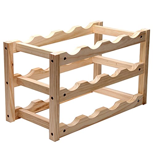 Soporte para botellas de vino de madera para 12 botellas miniatura 7