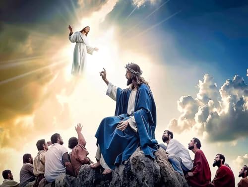 Diamond Painting Jésus 5D Grand Format avec Pierres Précieuses Brillantes