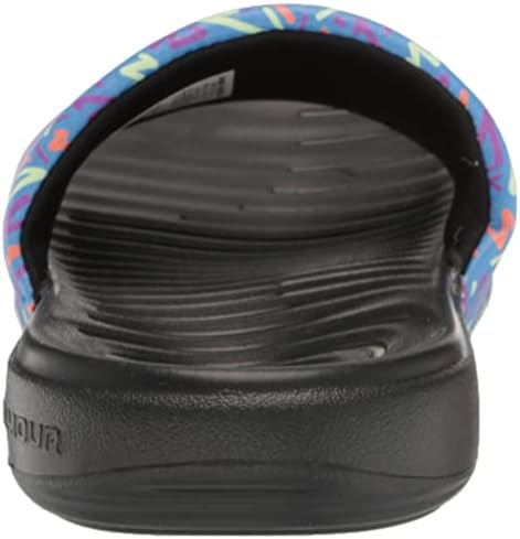 Under Armour Boy's Ansa Graphic Slide Sandal, Water (402)/Black, 1 Little Kid | Image 2