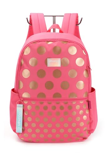 Mochila de Costas UP4YOU Rosa com Bolinhas MS46711UP - Luxcel