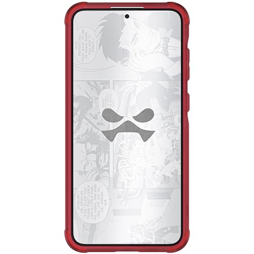 Image of Ghostek Covert Galaxy S24 Plus Clear Phone Case with Military Grade Shockproof Protection, Non-Slip Grip, Protective Silicone Cover Designed for 2024 Samsung Galaxy S24+ (6.7 inch) (Red)