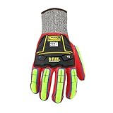 Ansell RINGERS R-068 Mechanical Protection Gloves - Size 7, Grey & Red (Pack of 1)