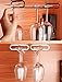 GeLive 10 Inch Under Cabinet Wine Glass Rack Stemware Holder Glass Storage Hanger Organizer for Kitchen and Bar Set of 2 (Black)