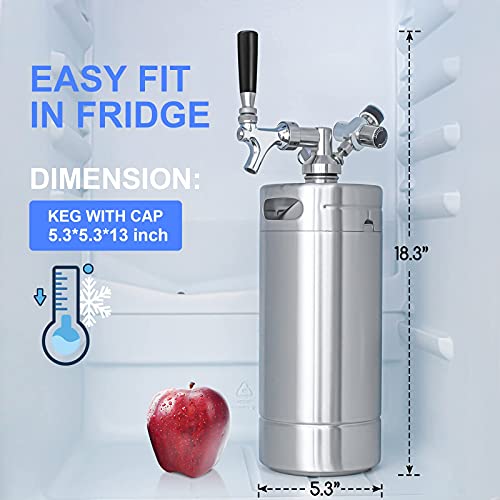 Gancowise 128OZ Mini Keg Growler, Pressurized Home Dispenser System by Gancowise - Image 2