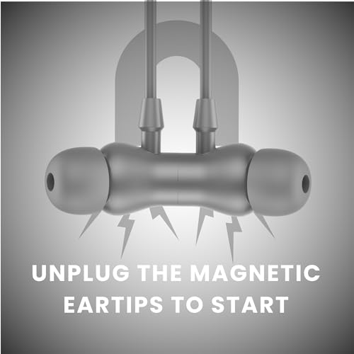Image of OOGE Tune 4 (Grey) Neckband, 50H Playtime, Enhanced Sound Microphone, Magnetic On /Off, 4-Mode Voice Change, Extra Bass, Sweat Resistant, Type-C Charging, Sound Pulse Technology
