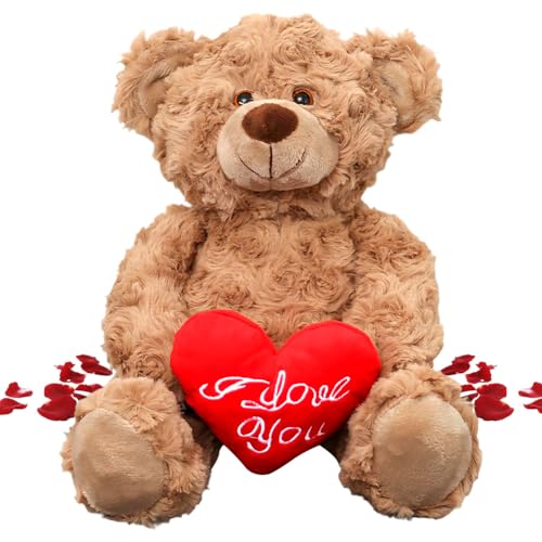 HTGWCG Osito de Peluche con Amor, Oso de Peluche de 30 cm, Lindo para abrazar y Jugar, cojín Decorativo para Navidad, día de San Valentín, cumpleaños, decoración del hogar HTGWCG Osito de Peluche con Amor, Oso de Peluche de 30 cm, Lindo para abrazar y Jugar, cojín Decorativo para Navidad, día de San Valentín, cumpleaños, decoración del hogar