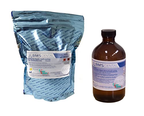 ISO 1567. Tipo I. BMS DENTAL Resina a freddo Crystal (trasparente) per applicazioni ortodontiche, bite, offerta 1Kg+500ml