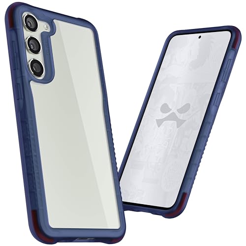 Image of Ghostek Covert Galaxy S23 Plus Case Clear with Military Grade Shockproof Protection, Non-Slip Grip, Protective Silicone Phone Cover Designed for 2023 Galaxy S23+ (6.6 inch) (Blue)