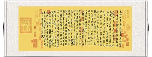 Calligraphie chinoise murale en soie Lan Ting Xu pour décoration suspendue asiatique