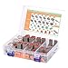 Amliber 174Pcs 12 Kits DT Connector Kit With Ratcheting Wire Crimper for Deutsch Connector, 2 3 4 6 8 12 Pin Connectors Automotive Electrical Connectors With Size 16 Stamped Contacts IP68 Waterproof