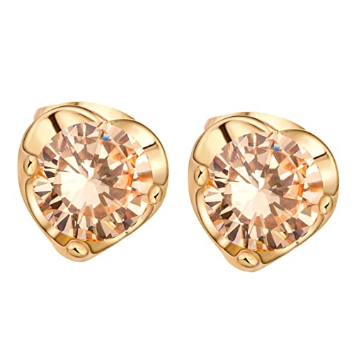 Pendientes de oro de 18k y moissanita con brillo premium de alta joyería para mujer