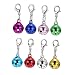 CALLARON 24pcs Electroplated Bell Shaped Keychains Decorative Keyring Pendants Colors for Creative Crafts and Unique Eye-catching Accessories for Keys and Handicrafts