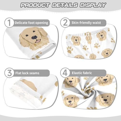 Girls' Athletic Leggings Ankle Length Yoga Dance Pants Kids Teen 4T Dog Dog Footprints3