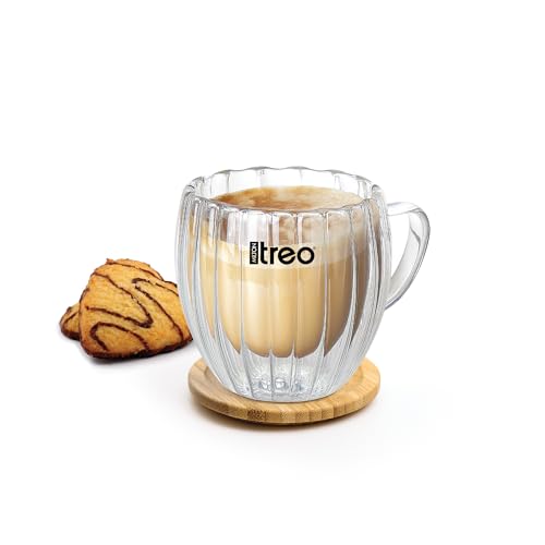 Image of Treo by Milton Orbit High Borosilicate Glass Tea & Coffee Mug Set of 1, 250 ml I Micro Wave & Refrigerator Safe I Reduced Condensation I Food Safe I Premium Gifts for Woman, Man
