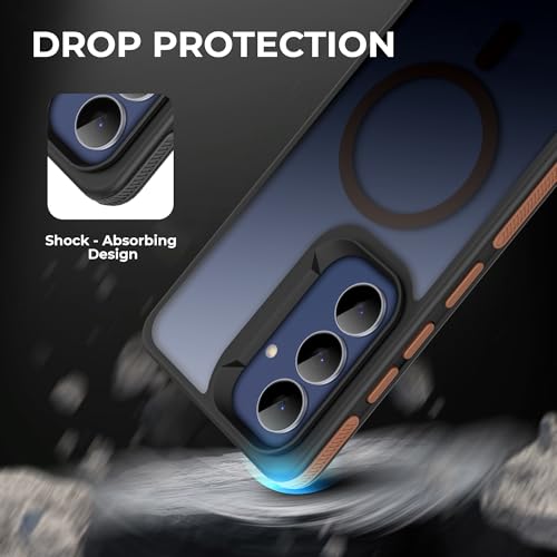 Image of A rtistque Compatible with Mag-Safe Frosted Ultra Matte Back Cover Case for Samsung Galaxy S25 FE 5G | Smooth Sides Grip | Protective Design | Raised Camera Edges | Samsung S25 Fe Back Cover - Brown