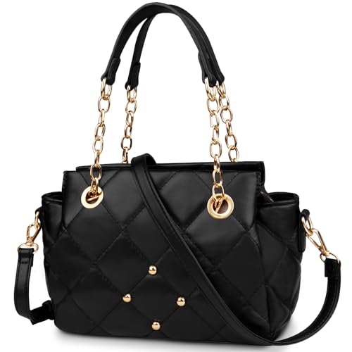 Quilted Vegan Leather Crossbody Bag for Women