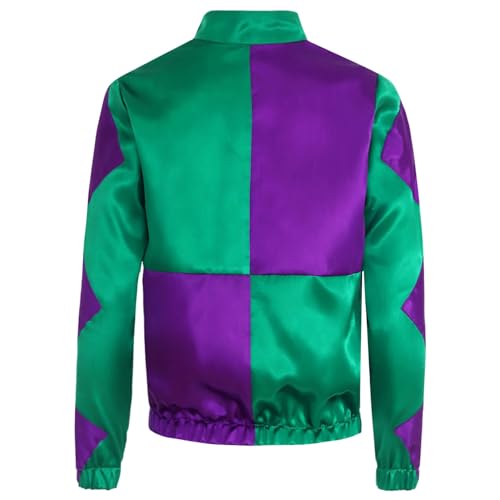 Choomomo Girls Horse Racing Jacket Color Contrast Coat Long Sleeve Zipper Top for Kids Riding Show2