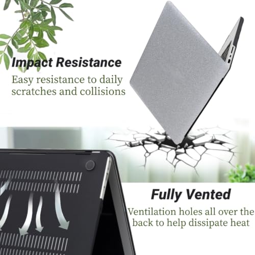 Funda para MacBook Neo 13 A3404 carcasa rígida de plástico protectora brillo plata versión 2026 4