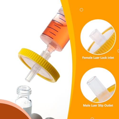 Image of Sterile Syringe Filter Nylon Hydrophilic Filtration 0.45 um Pore Size, 25 mm Membrane Diameter, 20 Pack, Sterile Packed Individually for HPLC Sample Preparation