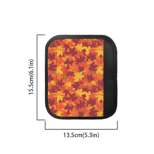 Image of Dreaweet Maple Leaf Print Refrigerator Handle Covers Set of 4
