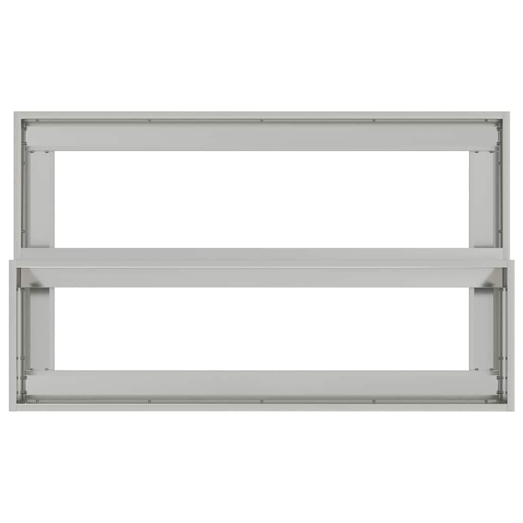 Doniczka ogrodowa Srebrny 100 x 60 x 45 cm Stal Galwanizowana, Odporna na warunki atmosferyczne, Nowoczesna metalowa donica tarasowa, Trwała konstrukcja na zewnątrz, Łatwy montaż, ogrodu i patio