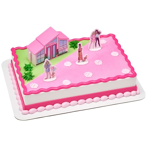 DecoSet Barbie Dreamhouse Adventures Cake Topper, 4 Piece Decorat...