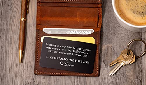 Custom Engraved Wallet Insert Card - Black3