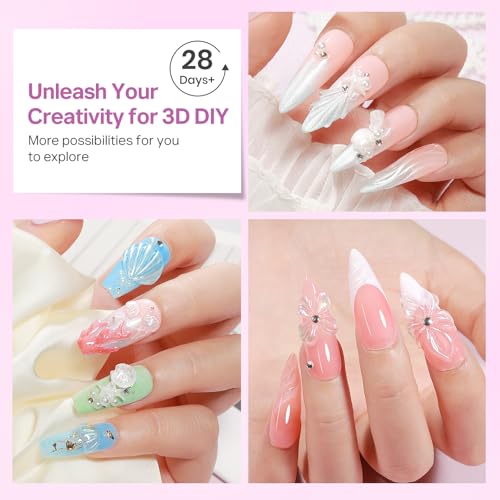 MIZHSE Gel Esculpido 3D Transparente para Uñas miniatura 7