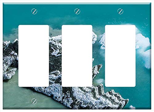 Switch Plate Triple Rocker/GFCI - Aerial Drone Water Yacht Sea Ocean Cliffs Shore