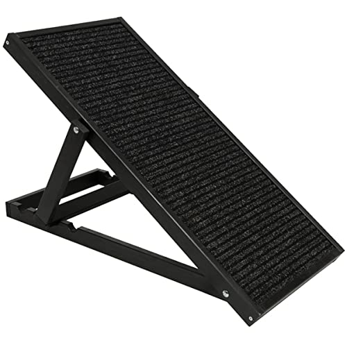 NYVI Hunderampe SkipperUP Schwarz - Hundetreppe für Sofa, Couch, Bett, Boxsprinbett, Auto - Höhenverstellbar, Klappbar. Antirutsch-Beschichtung - Treppe für kleine & mittelgroßen Hunde und Katzen NYVI Hunderampe SkipperUP Schwarz - Hundetreppe für Sofa, Couch, Bett, Boxsprinbett, Auto - Höhenverstellbar, Klappbar. Antirutsch-Beschichtung - Treppe für kleine & mittelgroßen Hunde und Katzen