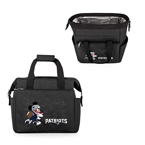 Image of PICNIC TIME NFL Mickey Mouse On The Go Lunch Bag - Soft Cooler Lunch Box - Insulated Lunch Bag, (Black)