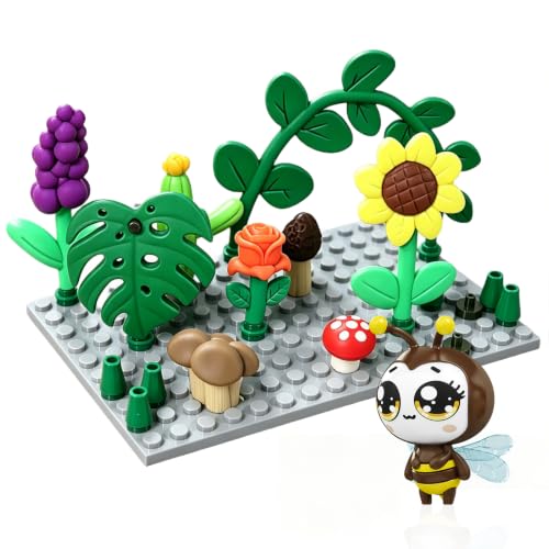 KAZI Birthday Gifts for 3 4 5 6 Years Old Kids Girls Boys,Cute Insect Flower Garden Building Toy Set,Educational STEM Learning Pretend Play Mini Resin Figurines,Birthday, Trendy Stuff