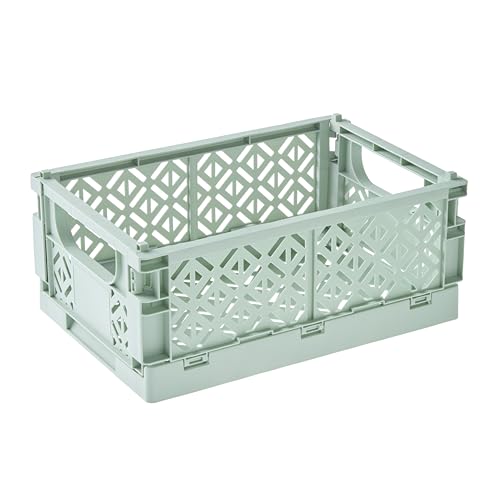 keeeper Fritzi Caja plegable decorativa, 9,63 L, Caja plegable, Diseño compacto, Ahorra espacio, Verde (Nordic Green)