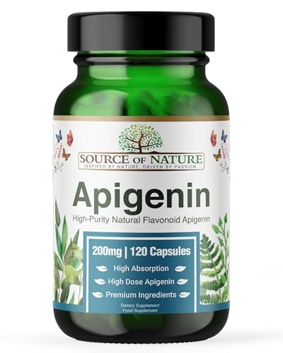 Source of Nature® | 200mg Apigenina | 120 Capsule | Integratore Premium di Flavonoidi | Senza Additivi Indesiderati | Qualità Danese Premium | Testato da Terze Parti
