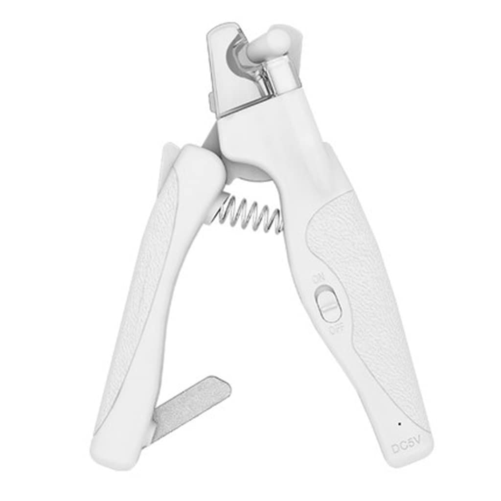 Pets Supplies LED Light USB Charging Dogs Cats Claw Nail Clippers Stainless Steel Professional