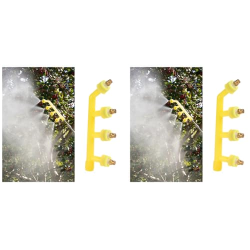 Image of HASTHIP Garden Sprayer Nozzle Multi-Porous Spray Pump Outdoor Water for Plants High-Pressure Multi Head for Garden Grass 2PCS