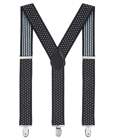 Suspenders for Men - Self Design Men’s Y-Back 3 Metal Clip Elastic Wide Suspenders Perfect For Both Casual &Formal-image-18