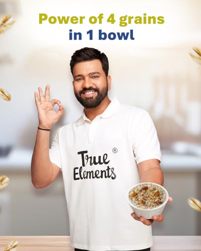 Image of True Elements Multigrain Oats 500g - Jowar and Ragi | Oatmeal | Oats for Weight Loss | Millet Rich Breakfast | Healthy Breakfast | Rich in Fibre and Protein