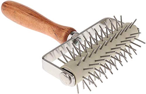 Pizzateig Docker Aus Edelstahl – 20,3 Cm Griff, 12,7 Cm Walze, Für Pizza, Cracker & Gebäck