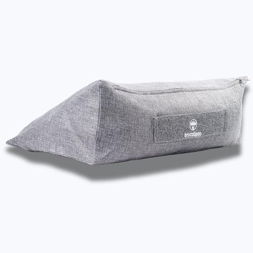 Brocoliano Meditation Cushion – Ergonomic Zafu Pillow for Yoga and Mindfulness – Washable Cover, Natural Buckwheat Fill, Premium Fabric (Cotton Blend/Polyester Variant) (Charcoal Grey, Medium)