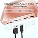 PULWTOP USB C HUB for iMac 24 inch 2021/2023/2024, 7 in 1 USB Hub Adapter iMac Accessories for iMac M1/M3/M4 with USB C/A SD/TF, Docking Station Support Expand M.2 SSD (NOT Included) - Orange