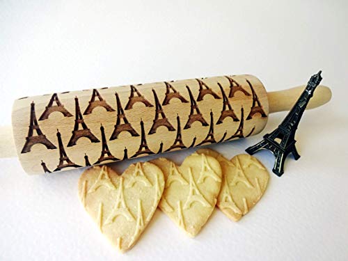 Eiffel Tower Embossing Rolling Pin Laser Engraved Rolling Pin With Eiffel Tower Gift For Friend #TOP1