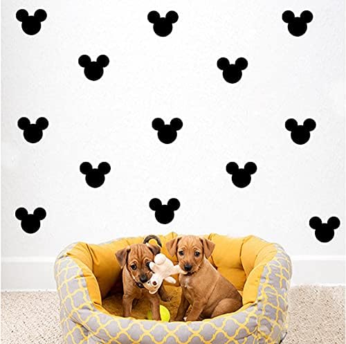 Miniatura 4 de HORNO Adhesivo de pared de dibujos animados, bonito arte de pared de animales, fácil de quitar (negro)