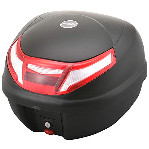 GIVI  バイク用 リアボックス 30L 未塗装ブラック レッドレンズ モノロックケース E30RN 16976