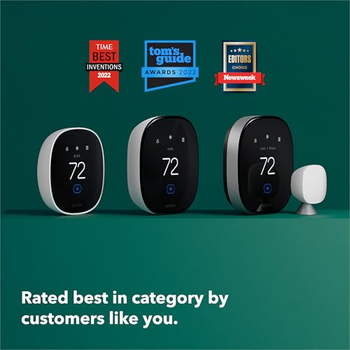 Image of ecobee Smart Thermostat Essential with Power Extender Kit - Programmable Wi-Fi Thermostat, C-Wire Adapter