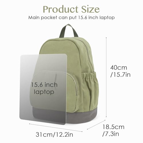 Image of Canvas Backpack for Women Travel Backpack for Men Vintage Bookbag Style for Casual Daypack Backpacks