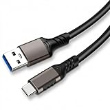 USB-C & USB-A 3.1(Gen2) ケーブル (2m, ガン色) Popolier【10Gbpsデータ転送/3A 60W高速充電】USB3.1 Gen2 ケーブル USB-A to USB-C ケーブル 高耐久PVC素材 スマートフォン、タブレット、ノートパソコンなどのusb type c機器と互換
