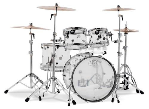 DW Design Series 4-piece Shell Pack - Clear Acrylic