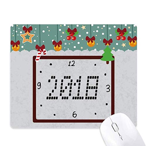Tapis de souris horloge Happy New Year stop aux glissements de bureau