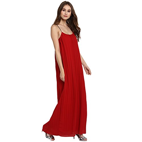 Buy Kazo Women's Pleated Maxi Dress (116579RCGRDXS_red) at Amazon.in